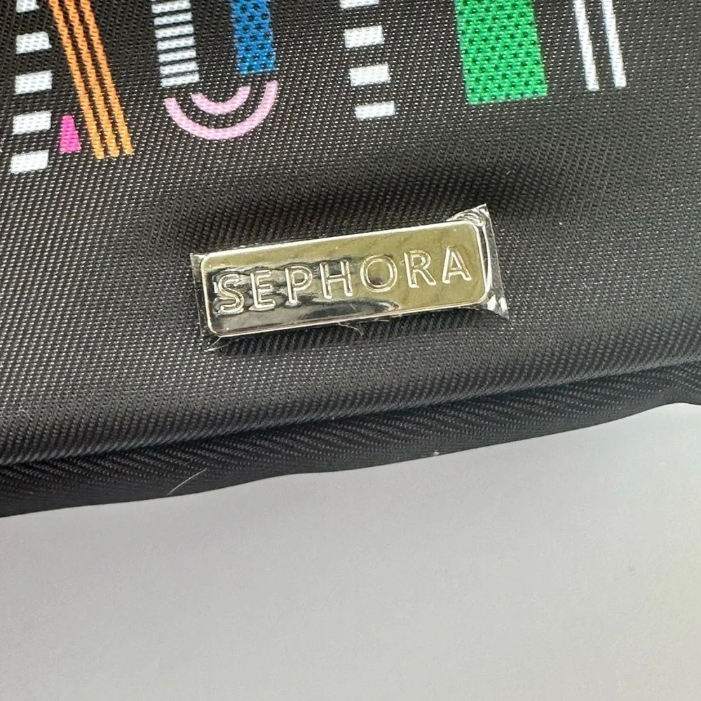 Sephora X ToTheMarket Black Cosmetic Bag NWT